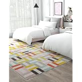 Unique Loom Whimsy Kids Collection Area Rug - Chicklets (2' 2" x 2' 11" Rectangle, Multi/Black)