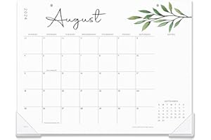 Cabbrix Desk Calendar 2024-2025 Academic Desktop Calendar Runs From July 2024 to June 2025, Desk Pad Planning Calendar for Home School and Office (Greenery)