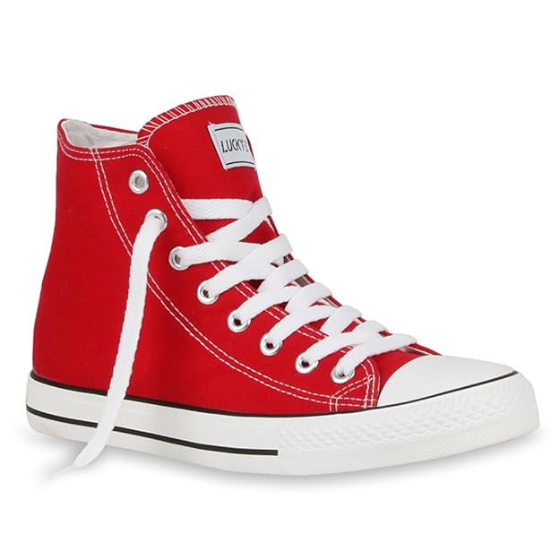 Stiefelparadies Unisex Damen Herren Sneaker high Übergrößen Flandell