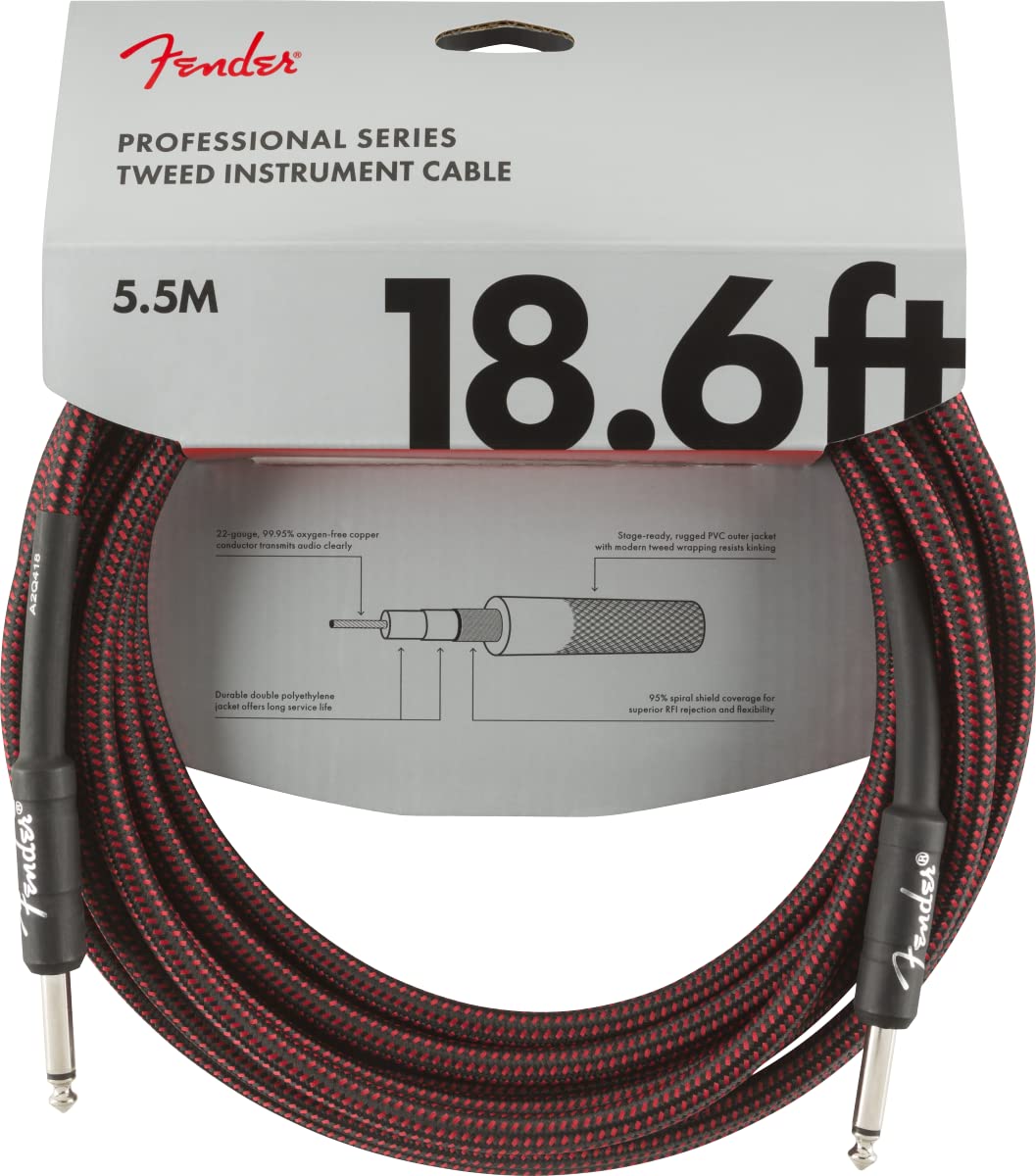 Fender PRO 18 6 INST CABLE RED TWD