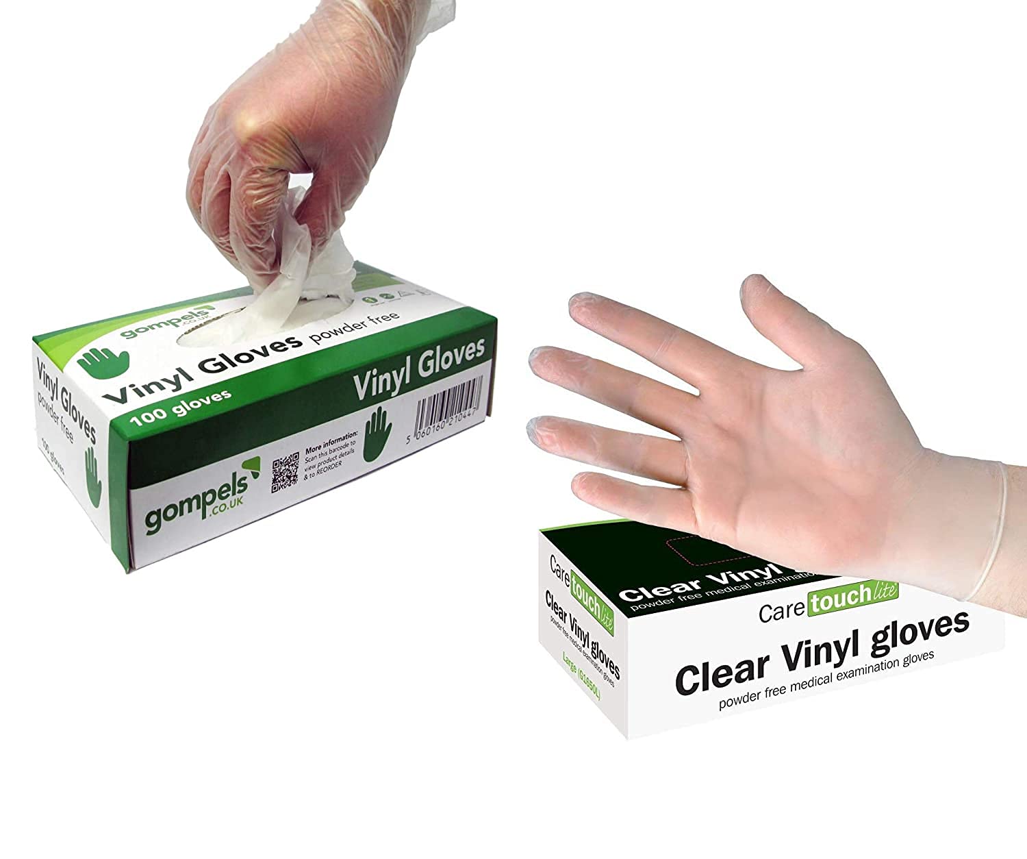 Disposable Gloves, Proform Powder-Free Vinyl Blue Gloves 100 Pack, Suitable for caterers, Suitable for non-invasive medical procedures, washing, cleaning, industrial, home use (Large, Blue)