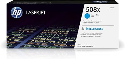 HP 508X CF361X High Yield Cyan Toner Cartridge Single Pack for Color LaserJet