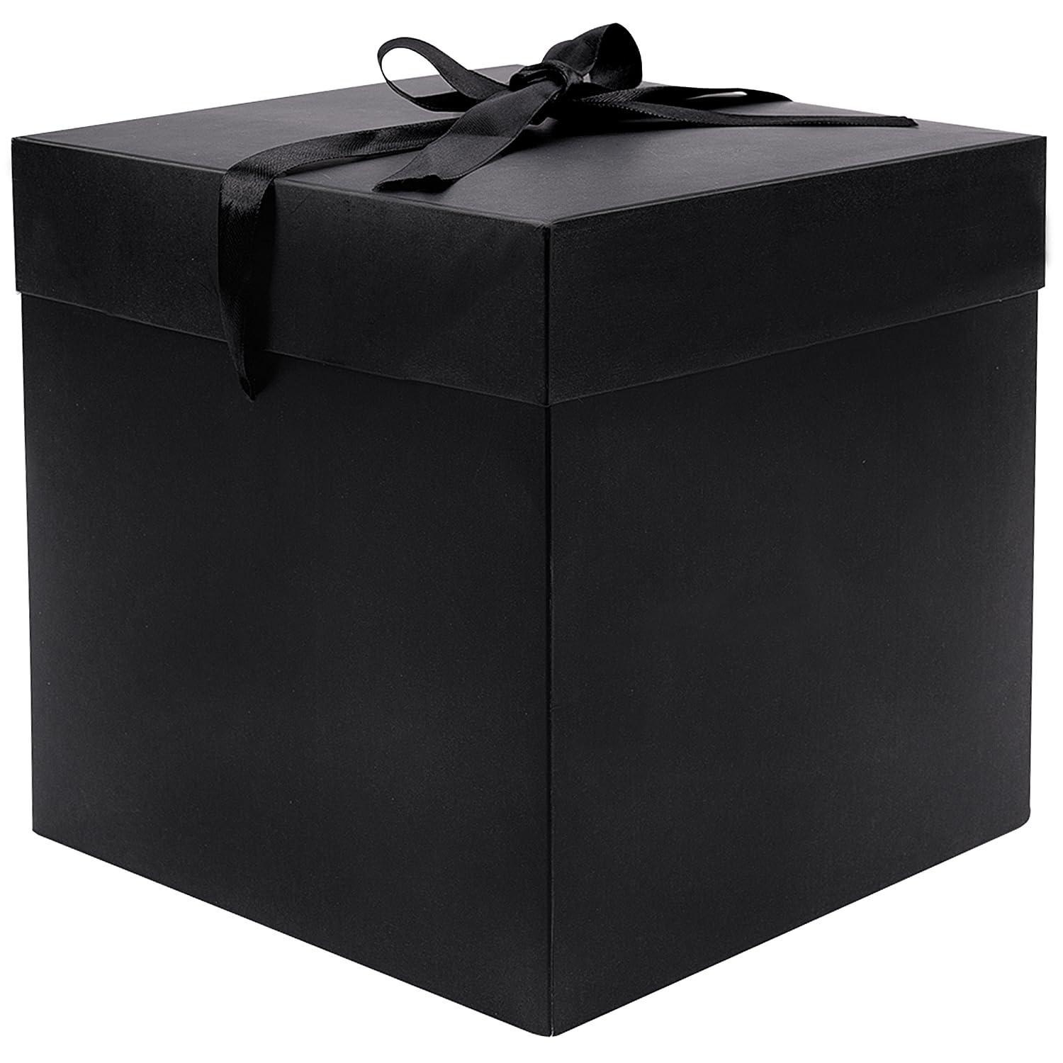 Photo 1 of Elephant-package Medium Gift Box with Lids, Ribbon and Paper Filler, for Men Women Birthdays, Father's Day, Bridal Showers, Weddings, Baby Showers - Collapsible, 8.7", 1 Pack, Black