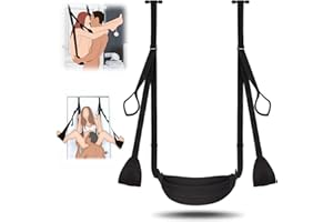 Balançoire BDSM avec siège pour couples adultes, MEYILA Bondage Slave Restrains Toys Sex Slings with Soft Leather & Plush, Se
