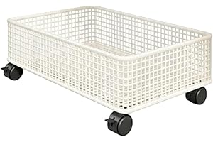 DimyFew Under-Table Organizer Made of Mesh, Rolling Cart, Storage Basket, Shelf, Bathroom Cabinet, Organizer with Wheels for,