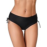 Danga bay Women Full Coverage Bikini Bottom Tie Mid Waist Swim Bottoms Bathing Suit Swimsuit