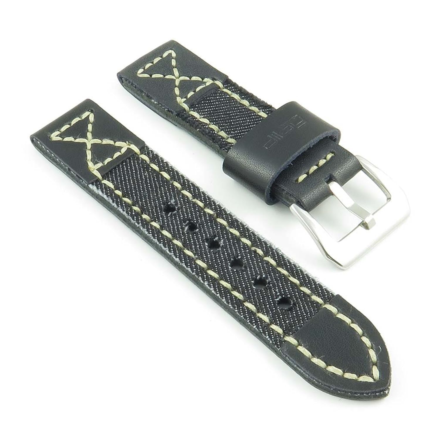 初回限定 Strapsco 黒 5mmの厚さ キャンバス レザー 時計バンド サイズ mm B00ou11mys Studioweb Com