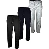 BROOKLYN VERTICAL 3-Pack Mens Sleep & Loungewear Pant|Soft Comfortable Cotton|Drawstring Pull|Pockets|Many Colors|Small-3XL