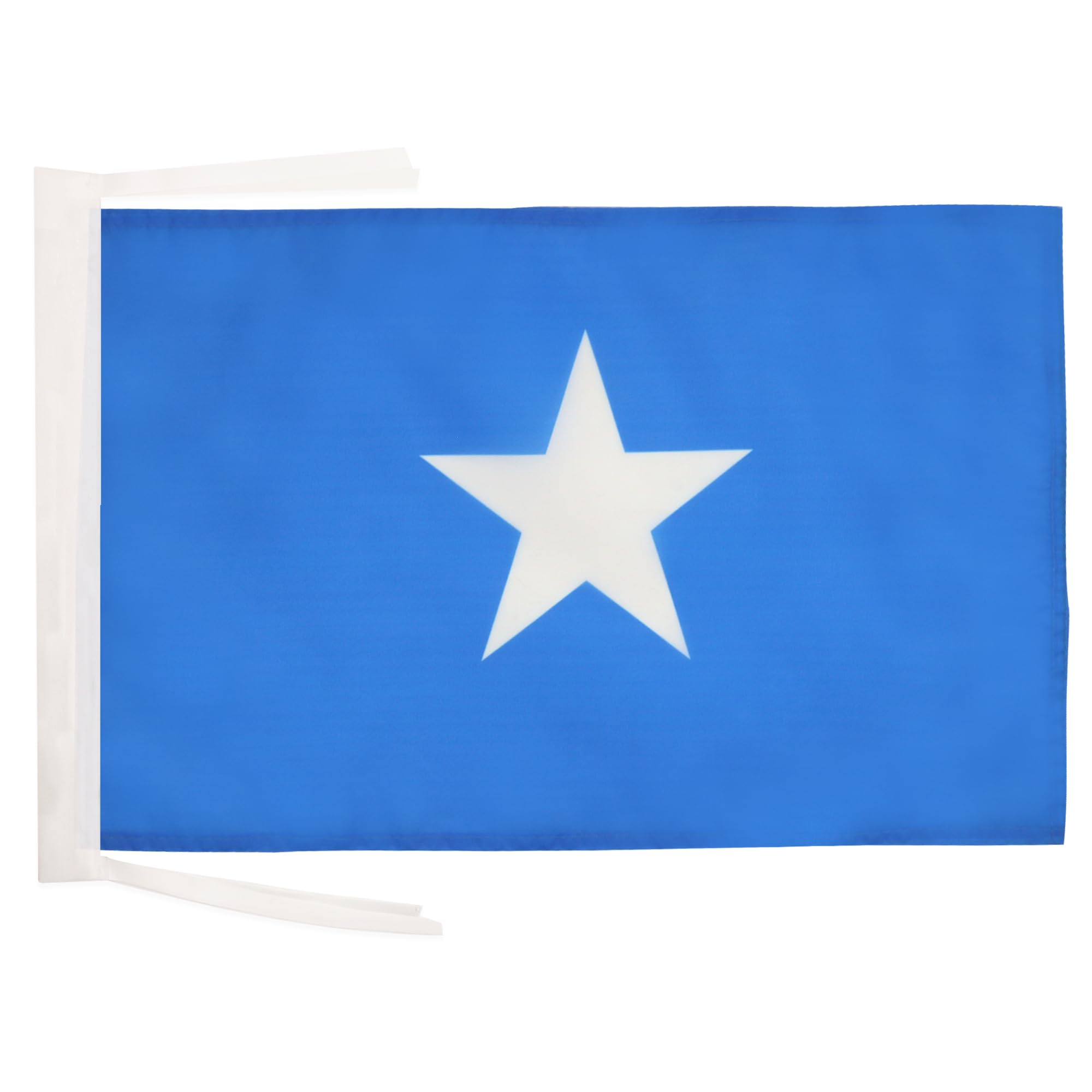 AZ FLAG - Somalia Flag - 18'' x 12'' - 100% Polyester Somali Small Banner with Two Cords - Fade Resistant - Vivid Colors - 18x12 in - 45x30 Cm — image 1