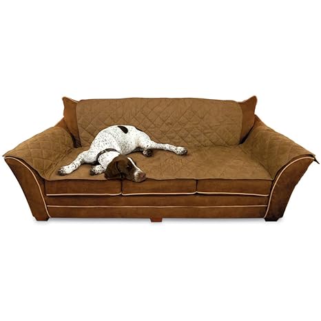 K H Thermo Heated Furniture Cover For Couch Chocolate Amazon In