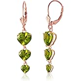 Galaxy Gold GG 14k Solid Rose Gold Chandelier Earrings with Peridots