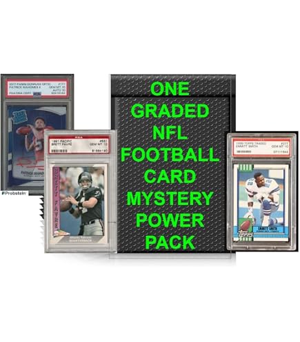 Amazon.com: PSA Football Graded Card Mystery Pack | PSA Graded Football Card  + 1 Sealed Pack of Cards | Grade 8+ Guaranteed | Contains One Graded  Vintage, Rookie, Legend or Current Star