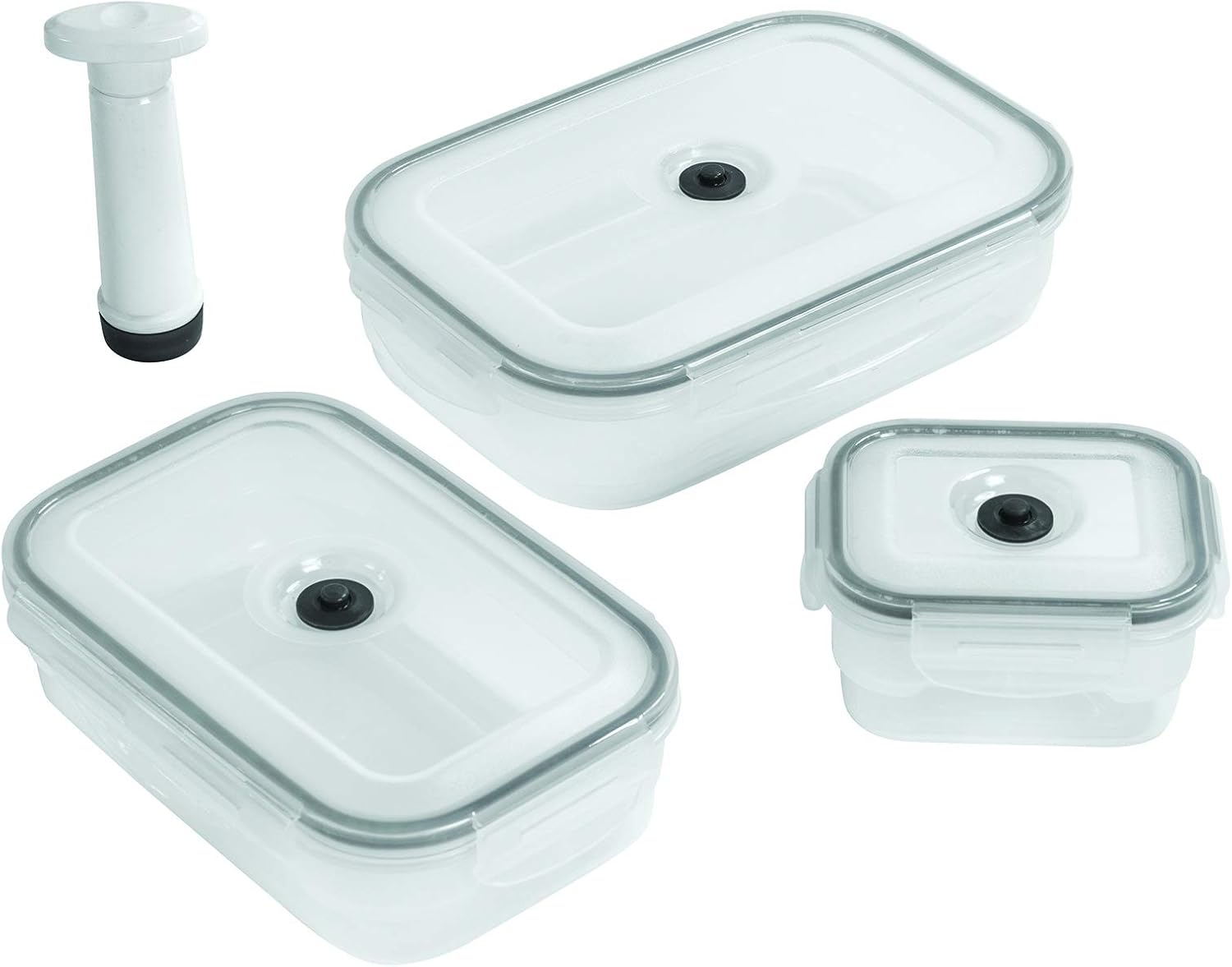 Compactor Aspifresh Rectangle Vacuum Food Storage Containers with Pump