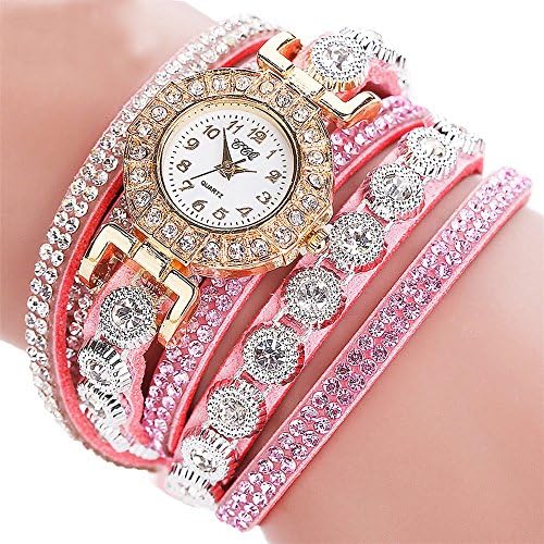 Toponly watches Women Watches,Toponly Luxury Crystal Rhinestone Stainless Steel Bracelet Watch Gift For Women (Fashion Pink)