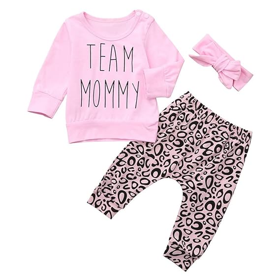 Team Mummy pink top and troursers animal print