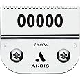 Andis 64740 Ultra Edge Detachable Clipper Blade – Infused with Carbon Steel, Extends Edge Life, Deep Cutting of Bulky Hairs with Closed Cutting Technique – 0.2mm Cut Length, Chrome