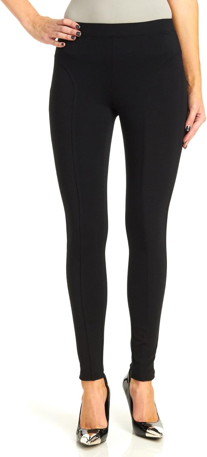 HUE Women's Ottoman Paneled Ponte Leggings at Amazon Women’s Clothing store