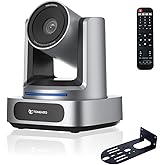 4K PTZ Camera AI Auto Tracking 3X Optical Zoom 92&deg; Wide View Angle,USB 3.0 and HDMI Conference room Camera 4K Work with Zoom OBS Teams YouTube,Facebook for for Church, Worship, Education, Conferences