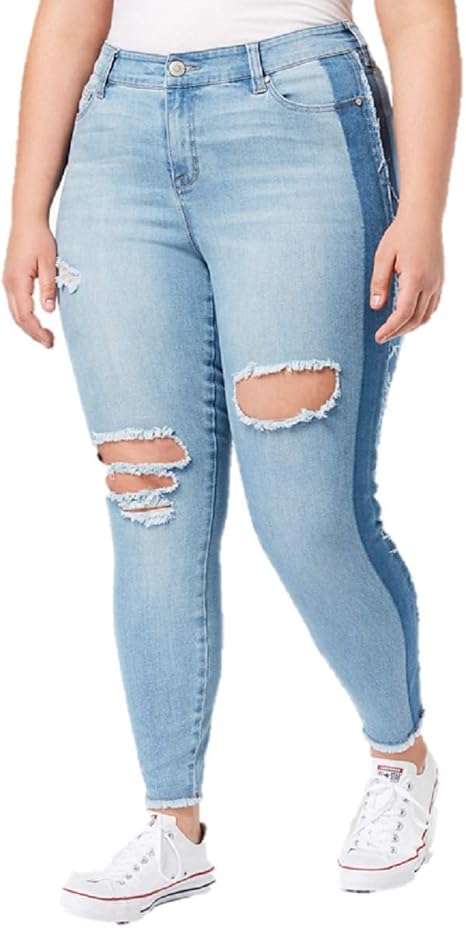 two tone womens jeans