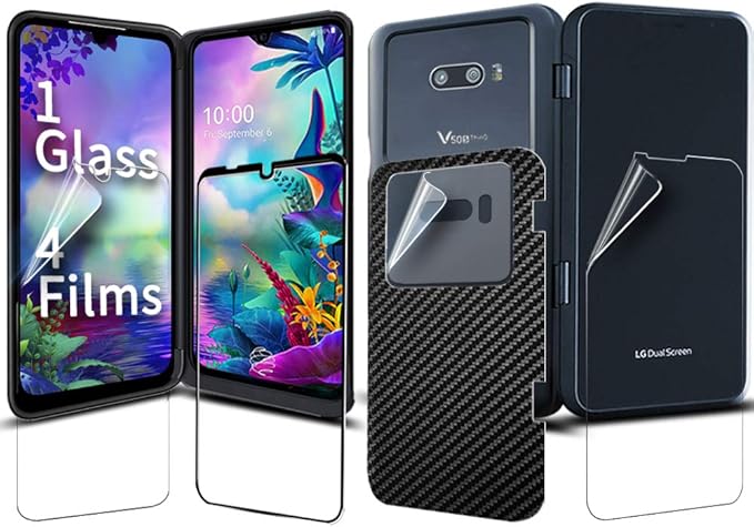Gobukee 5 Stuck Panzerglas Schutzfolie Fur Lg G8x Thinq Dual Screen Gehartetes Glas X 1 Schutzfolie X 4 Schutzglas Displayschutzfolie Fur Lg G8x 19 Amazon De Elektronik Foto