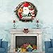 D-FantiX 14 inch Small Merry Christmas Wreaths for Front Door, Small Grapevine Wreath Indoor Winter Holiday Wreaths Front Door Christmas Decoration Clearance (Reindeer Snowman Santa Claus)