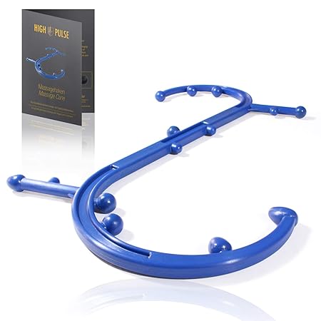 High Pulse Massagehaken - Für eine effektive Rückenmassage und Triggerpunktbehandlung (Blau)