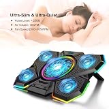 LIANGSTAR Laptop Cooling Pad 6 Quiet LED Fans 15.6-17 Inch Switch Speed view 7