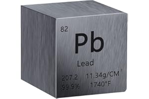 REELANX 1 Inch Plumbum Cube Metal, High Density Element Cube Pure Metal, for Element Collections Lab Experiment Material,Elemental Collection Hobby,Gift for Children (Plumbum)