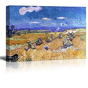 Wheat Fields with Reaper Auvers by Vincent Van...