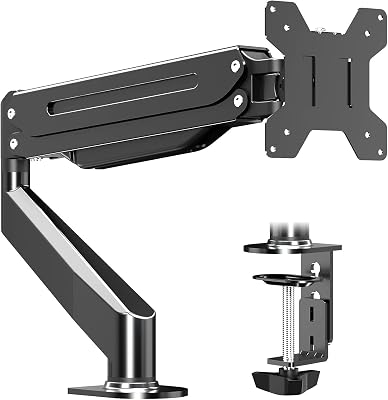 Suptek Monitor Mount Gas Spring Monitor Arm Desk Mount Fully Adjustable Fits 17 20 22 23 24 26 27 32 35 inch Monitors Weight Capacity up to 24.25 lbs