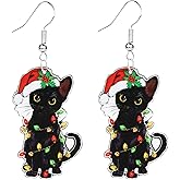 Christmas Animal Earrings for Women Funny Boots Chicken Earrings Cute Acrylic Chicken Hen Animals Cow Dogs Cat Xmas Elk Earrings Xmas Holiday Jewelry