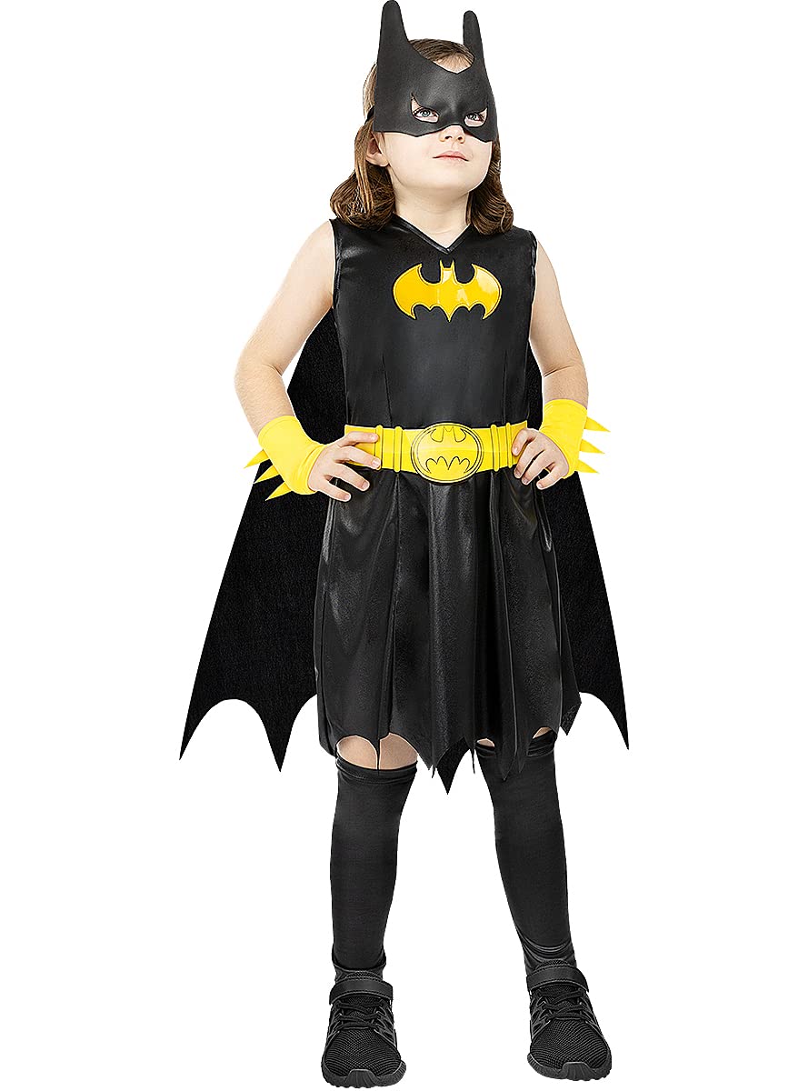 Funidelia | Batgirl Costumes for girl Barbara Gordon, Superheroes, DC Comics - Costume for kids, accessory fancy dress & props for Halloween, carnival & parties - Size 7-9 years - Black