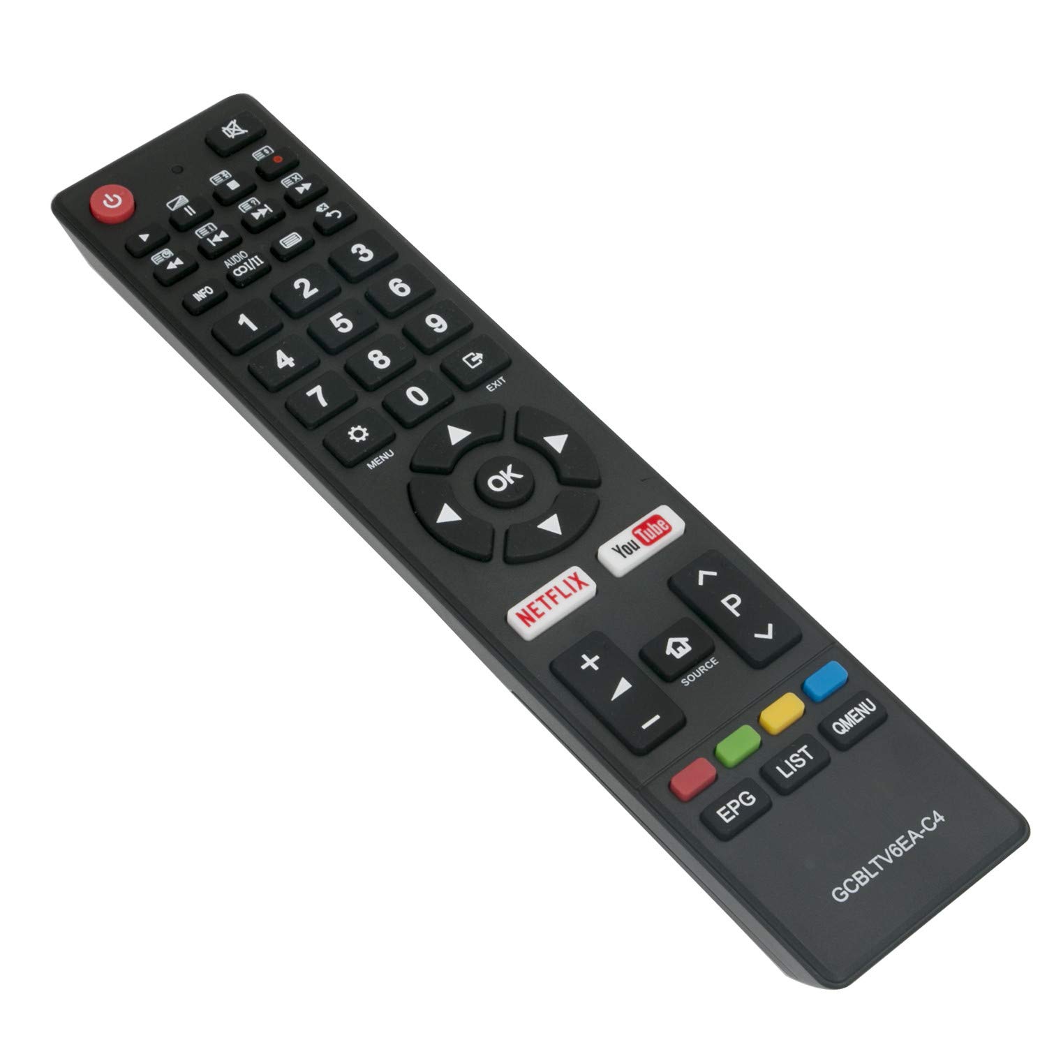 GCBLTV6EA-C4 Remote Control Replacement - VINABTY Remote Control fit for CHIQ GCBLTV6EA-C4 U50G6 U55G6 U55G7 U65G6 U70G8 U75G8 TV Remote Controller with NETFLIX & YOUTUBE