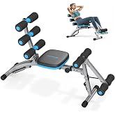 MERACH Ab Machine, Adjustable Ab Trainer, Sit Up Exercise Equipment 300LBS | Multi-Functional Adjustable Ab Workout Bench, Home Gym Equipment, Automatic Rebound, Core Ab Training