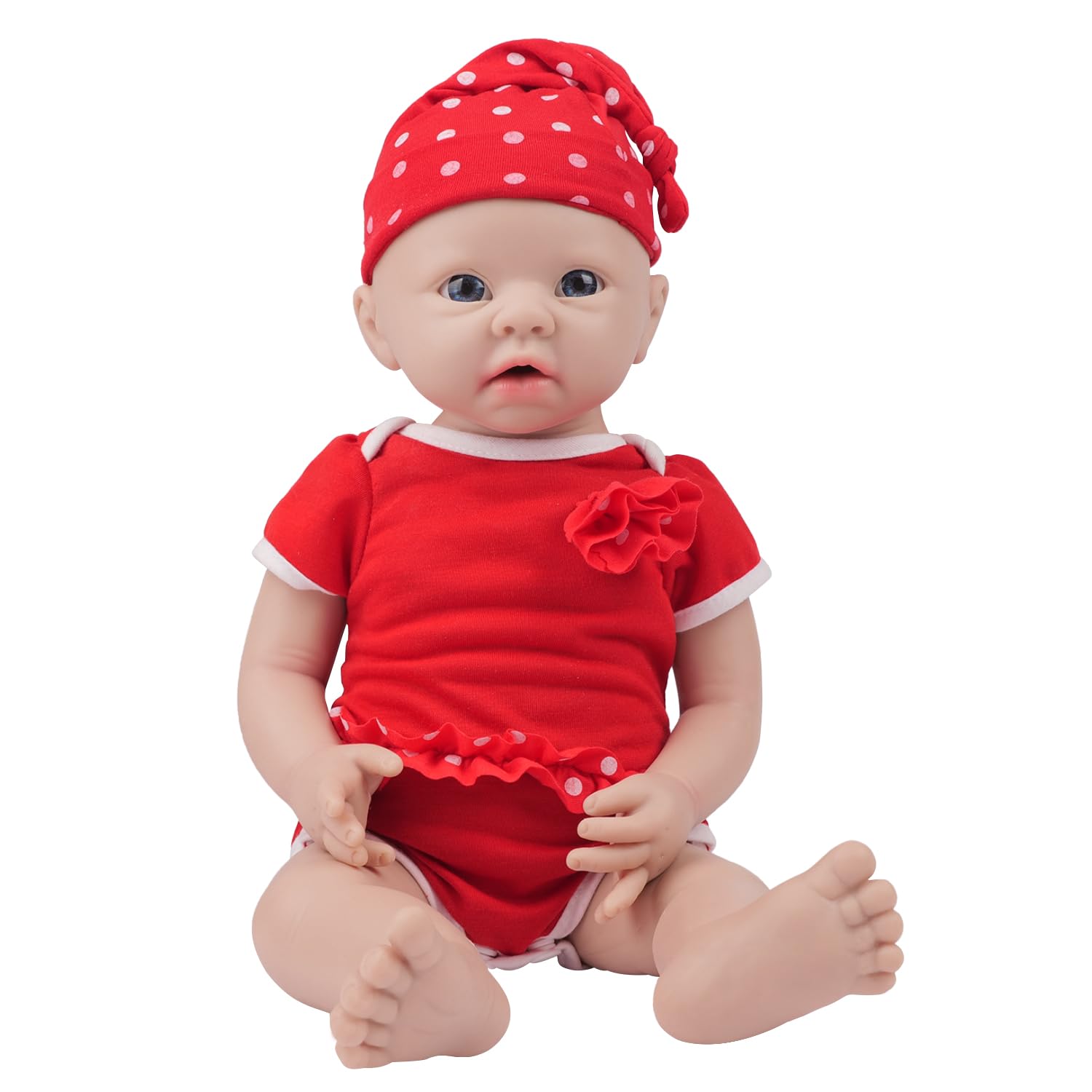 IVITA 19 inch Full Body Silicone Reborn Baby Doll Girl Newborn Realistic Babies infant Handmade for Kids Children Christmas Birthday Gift