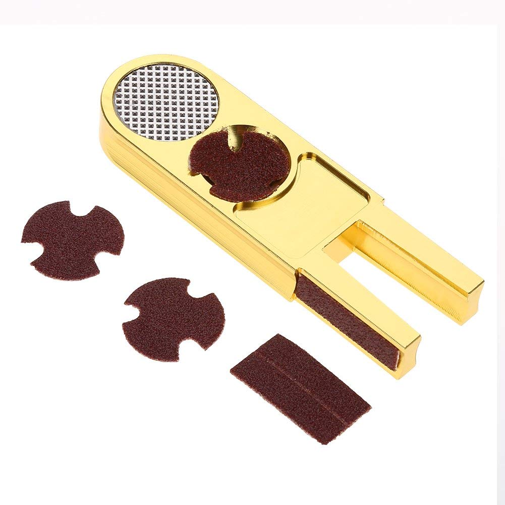 Dilwe Cue Tip Trimmer, 3 in 1 U Shape Multi-functional Tool for Billiard Pool Cue Snooker Tip Maintenance Sandpaper Polisher
