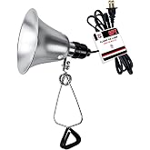 EP 18/2 6 ft Clamp Lamp Light with Detachable 5.5 Inch Aluminum Reflector | SPT-2 Cord 60 Watt E26 Socket (No Bulb Included),