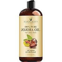 Handcraft Blends Jojoba Oil - Cold-Pressed 473 ml - 100% Pure and Natural Premium Grade Carrier Oil for Skin and Hair - Body 