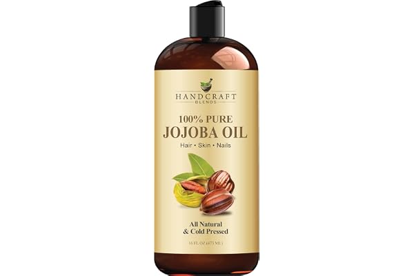 Handcraft Blends Jojoba Oil - Cold-Pressed 473 ml - 100% Pure and Natural Premium Grade Carrier Oil for Skin and Hair - Body