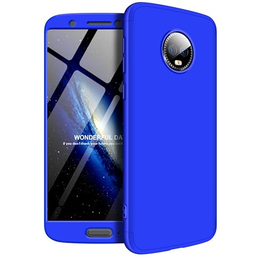 Motorola Moto G6 Schutzhülle, Hülle 3 in 1 Ultra Dünner 360 Full Body Schutz Stoßfest PC Hardcase Anti-Kratzer Cover Handyhül