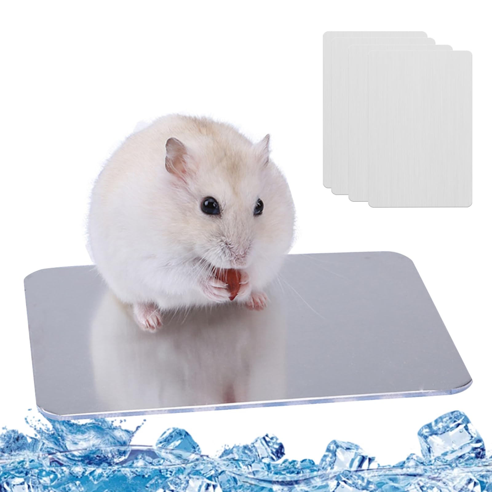 BSITSSS 4 x Cooling Pad for Rabbit, Cooling Mat for Pets, 12 x 8 cm for Guinea Pig Cage, Chinchilla, Hamster and Other Small Animals