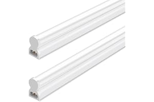 hykolity 2 Pack LED Shop Light 4FT, T5 Integrated Single Fixture, 22W, 2200lm, 6500K Super Bright White, Linkable Shop Light, Utility Shop Lights, Corded Electric with Built-in ON/Off Switch