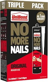 Unibond No More Nails Original Heavy-Duty Adhesive 3x365g Cartridges view 1