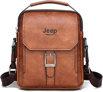 Amazon Jeep Buluo メンズショルダーバッグ 高級 レザー クロスボディ バッグクロスボディバッグ ハンドバッグ 9801 Jeep Buluo ボディバッグ ワンショルダー