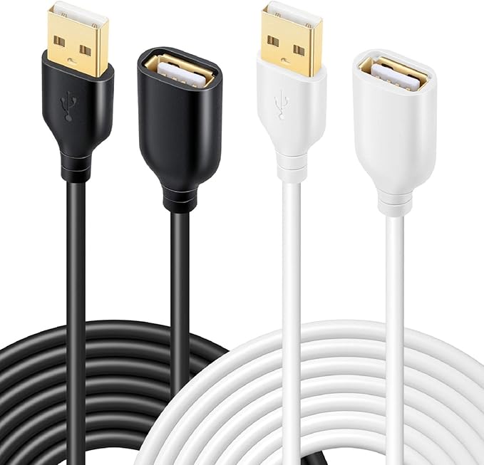 USB Extension, Besgoods 2Pack 16Ft(5 Meters) Extra Long