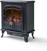 Warmlite Wingham Log Effect Stove with Realistic LED Flame 2000W Black WL46019 view 1
