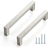 Ravinte 30 Pack Cabinet Handles Square Cabinets Cupboard Handles Brushed Nickel Drawer Pulls Stainless Steel Kitchen Cabinet Pulls Cabinet Hardware Drawer Handles 5 inch Hole Center