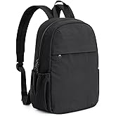 G4Free Mini Backpack for Women Water-resistant Hiking Backpack with Adjustable Shoulder Straps for School Travel Shop Work Casual(BLACK)