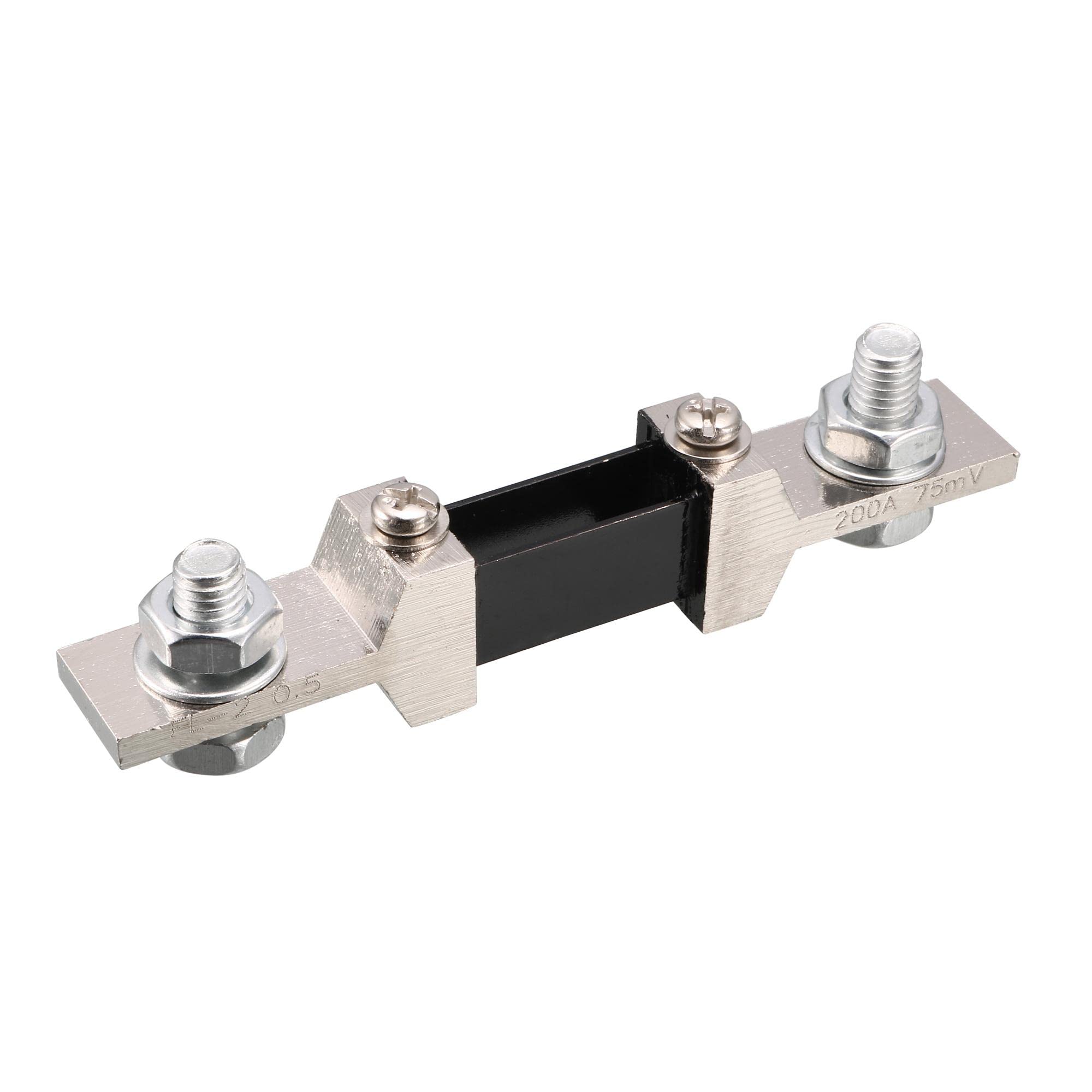 sourcing map Shunt Resistor 200A 75mV for DC Current Ammeter Analog Panel Meter External FL-2 Shunt Resistance Divider