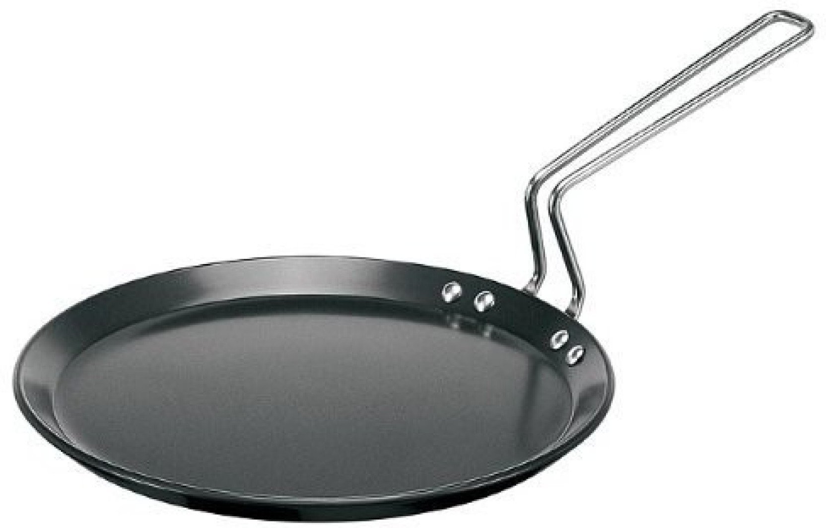 Futura Hard Anodised Induction Model with Flat Bottom Tawa Griddle, Medium, Black
